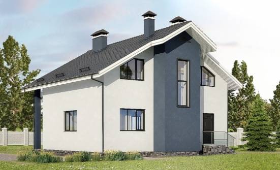 150-005-П Проект двухэтажного дома мансардный этаж, уютный домик из бризолита Орел | Проекты домов от House Expert