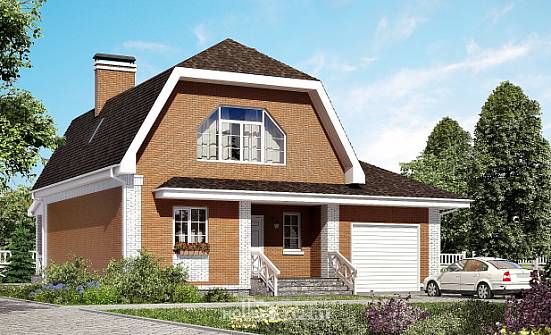 160-006-П Проект двухэтажного дома мансардой, гараж, классический загородный дом из блока Орел | Проекты домов от House Expert