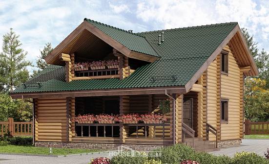 110-005-П Проект двухэтажного дома мансардой, бюджетный домик из дерева Орел | Проекты домов от House Expert