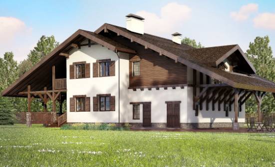 320-001-П Проект двухэтажного дома с мансардой и гаражом, огромный дом из кирпича Ливны | Проекты домов от House Expert