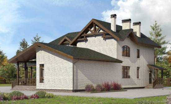 340-004-Л Проект двухэтажного дома, огромный загородный дом из бризолита Ливны | Проекты домов от House Expert