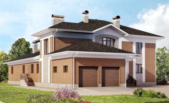 520-002-Л Проект трехэтажного дома, гараж, классический загородный дом из арболита Мценск | Проекты домов от House Expert