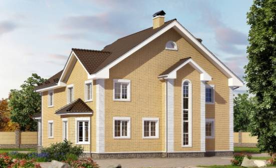 320-003-Л Проект двухэтажного дома, большой коттедж из бризолита Орел | Проекты домов от House Expert