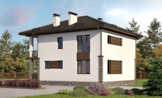 170-005-П Проект двухэтажного дома, доступный домик из поризованных блоков Мценск | Проекты домов от House Expert