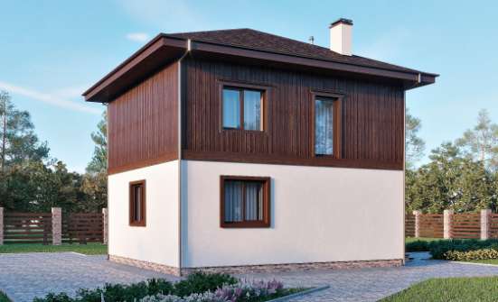 100-006-Л Проект двухэтажного дома, простой домик из арболита Орел | Проекты домов от House Expert