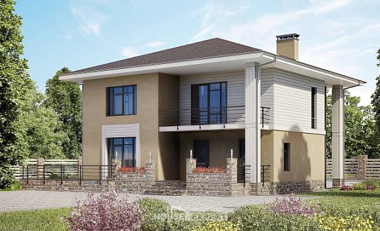180-015-Л Проект двухэтажного дома, бюджетный дом из газосиликатных блоков Ливны | Проекты домов от House Expert