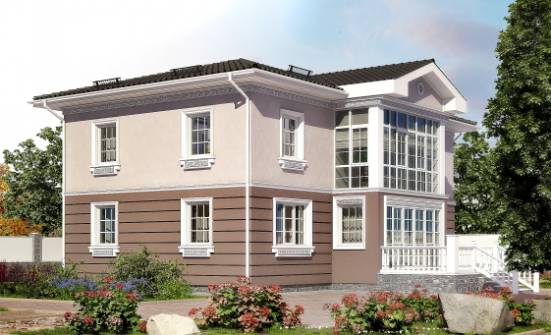 210-005-П Проект двухэтажного дома, средний дом из пеноблока Ливны | Проекты домов от House Expert