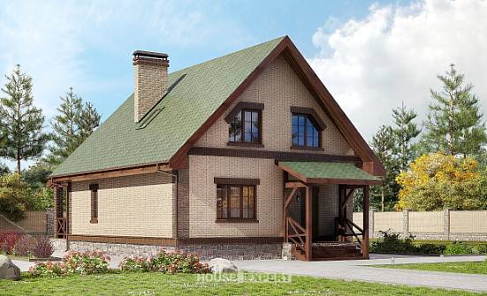 160-011-П Проект двухэтажного дома с мансардным этажом, бюджетный домик из пеноблока Мценск | Проекты домов от House Expert
