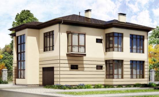 300-006-П Проект двухэтажного дома, гараж, огромный домик из кирпича Орел | Проекты домов от House Expert