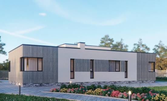 175-001-Л Проект одноэтажного дома, скромный домик из керамзитобетонных блоков Ливны | Проекты одноэтажных домов от House Expert